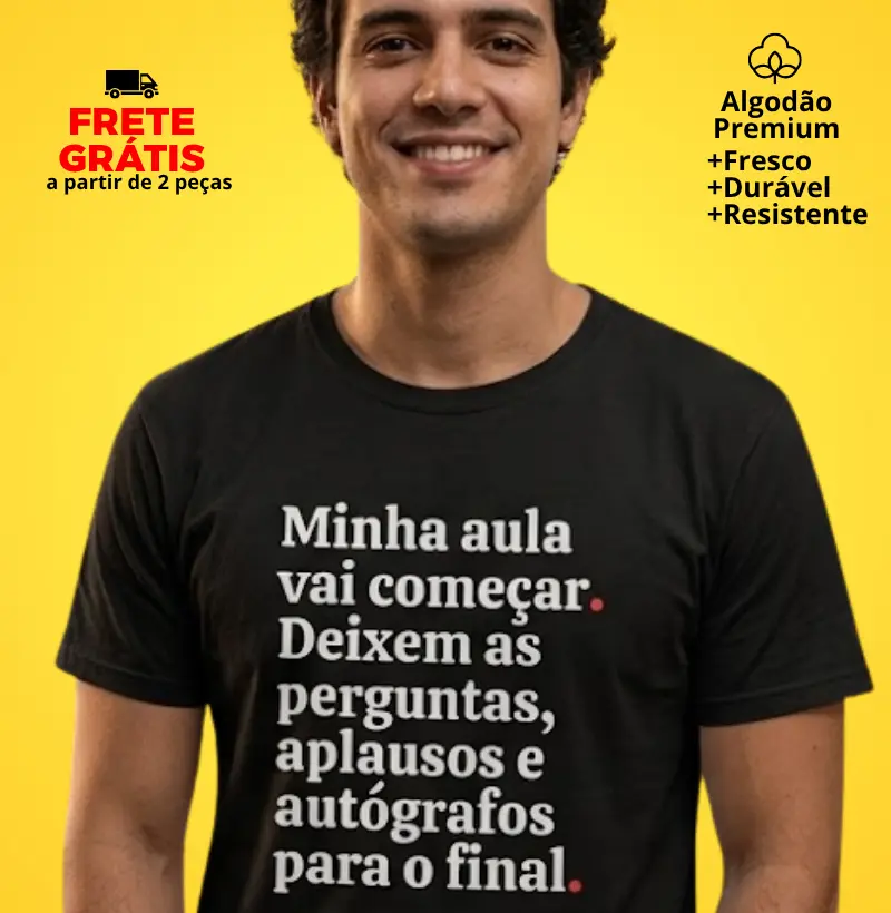Camiseta Minha Aula vai Começar