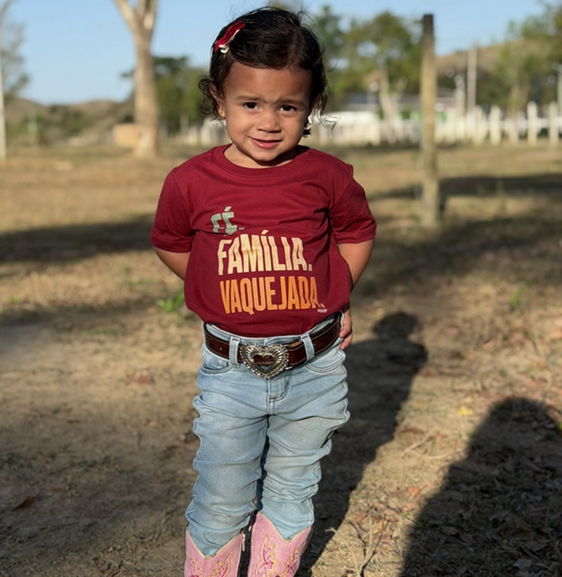 Camisa Infantil - Fé. Família. Vaquejada.