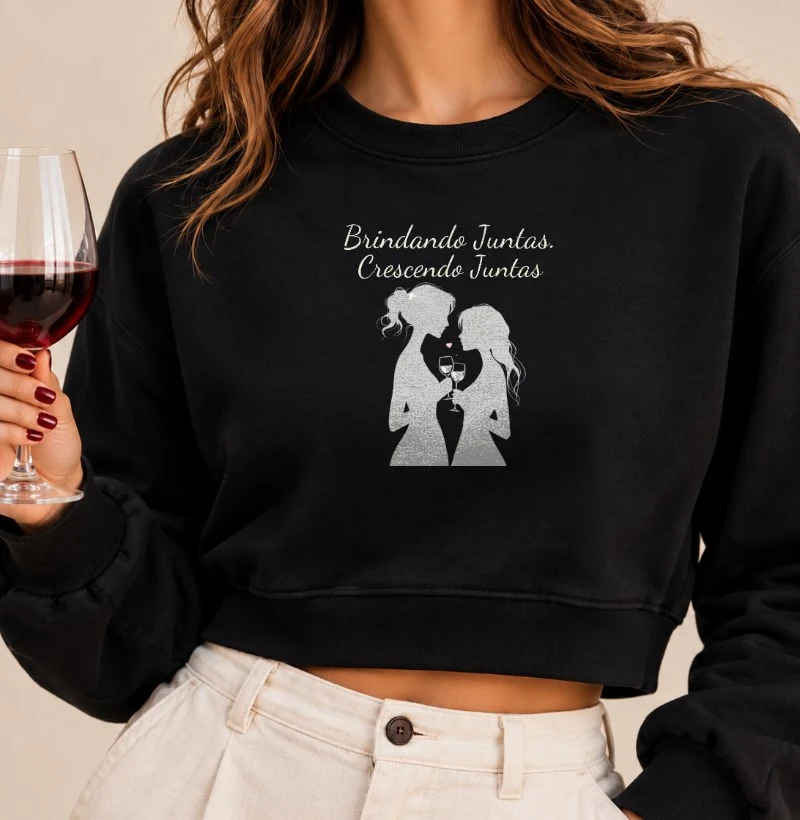 Camiseta Um Brinde às Mães - Cropped Moletom