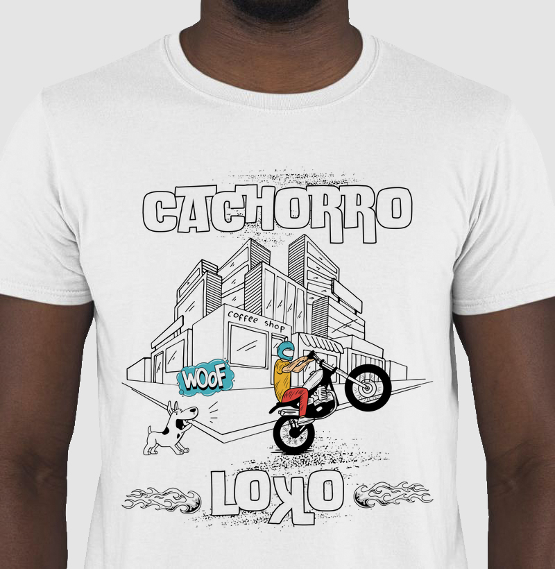 Camiseta Dog Pulse Cachorro Loko – Fuga do Motoboy