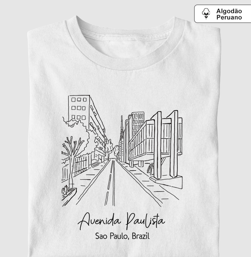 Camiseta Algodão Peruano Av. Paulista
