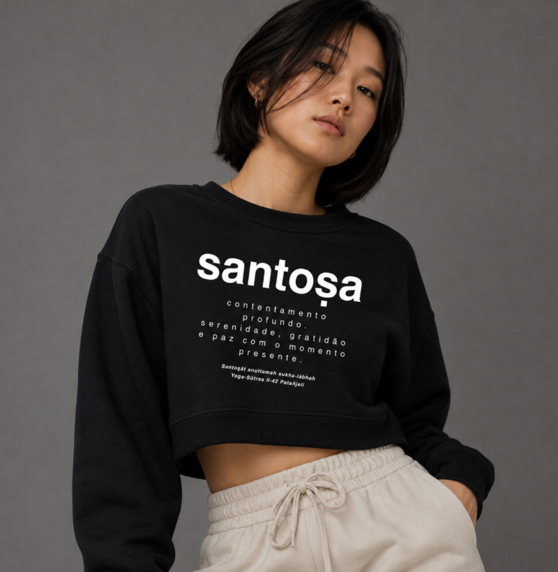 Cropped Moletom Santoṣa – Yoga Sūtras de Patañjali
