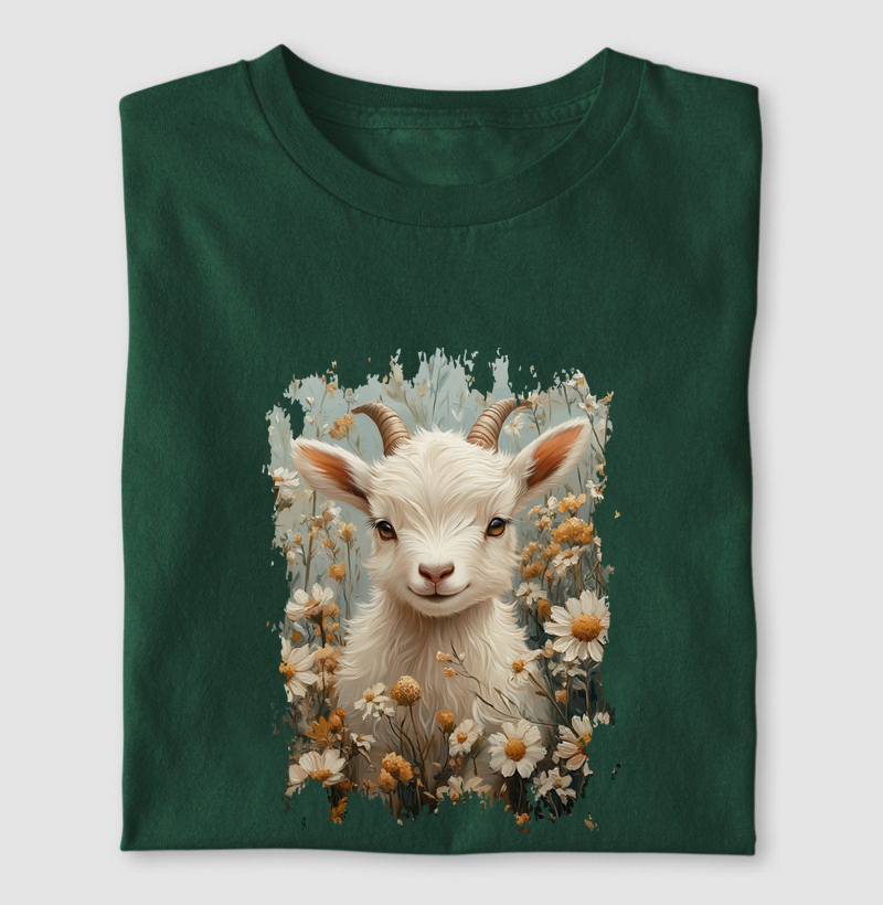 Camiseta Baby Cabra e o Campo das Margaridas