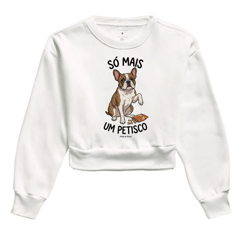 CROPPED MOLETOM BULLDOGUE PETISCO