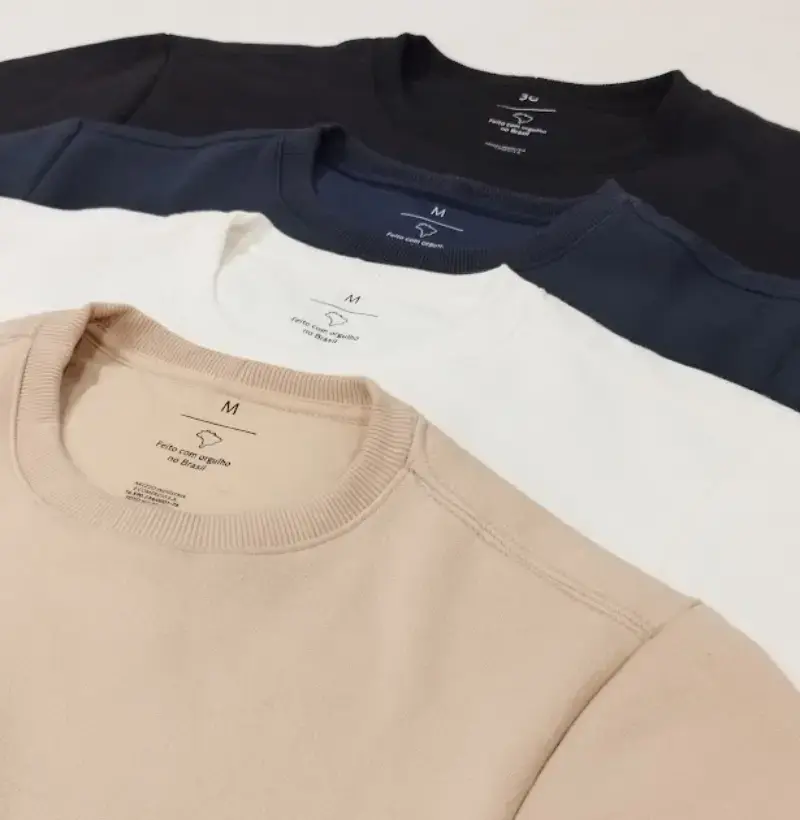 Moletom Sueter Slim [Sem estampa]