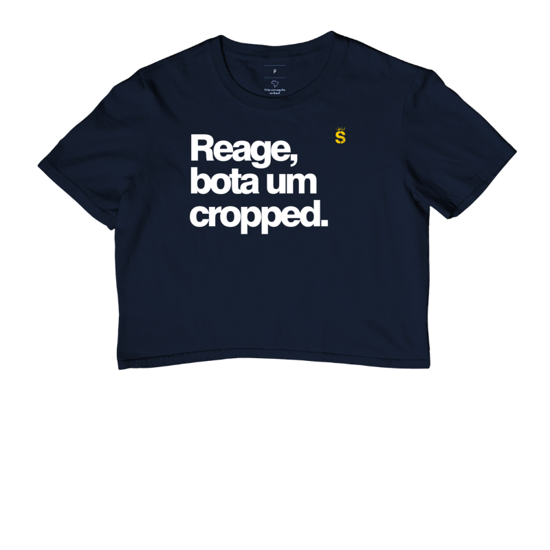 Reage, bota um cropped