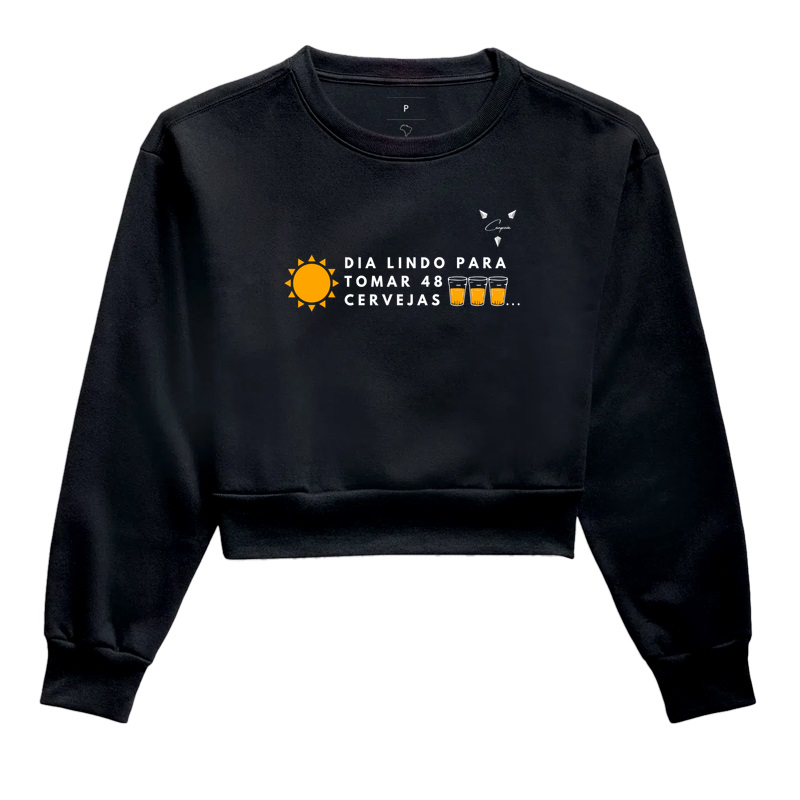 Dia lindo - moletom cropped