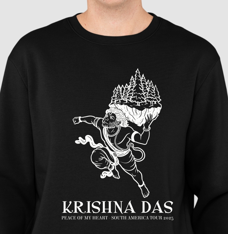 Hanuman Mountain - Suéter Moletom - Estampa Branca