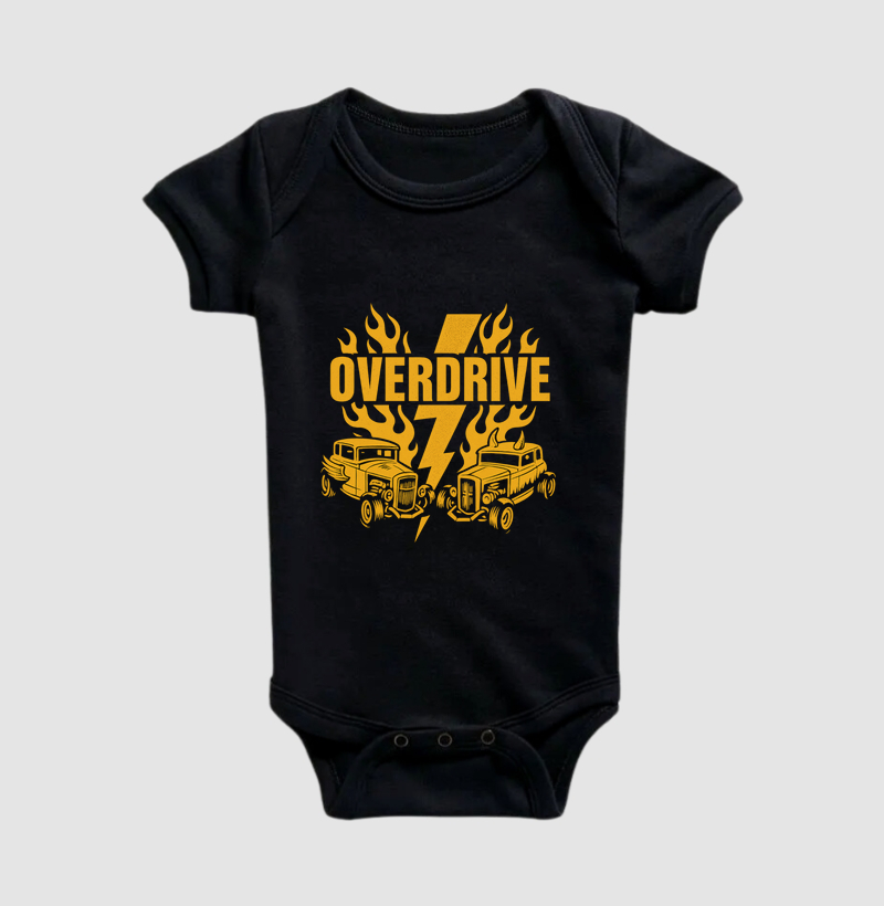 Camiseta Overdrive Hot Rods - Carros Clássicos e Chamas Retrô