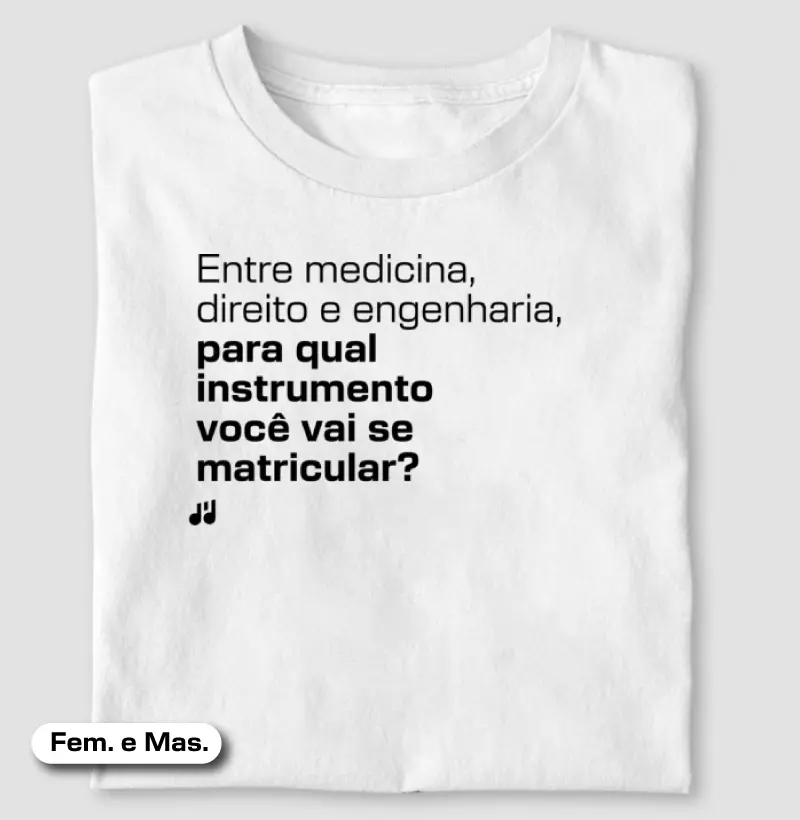 Entre medicina, direito e engenharia, para qual instrumento você vai se matricular?