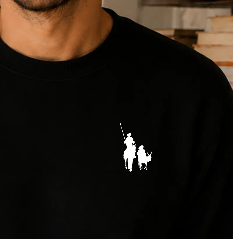 Moletom Dom Quixote e Sancho - minimalista