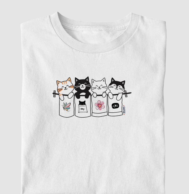 Gatos no Varal - Camiseta