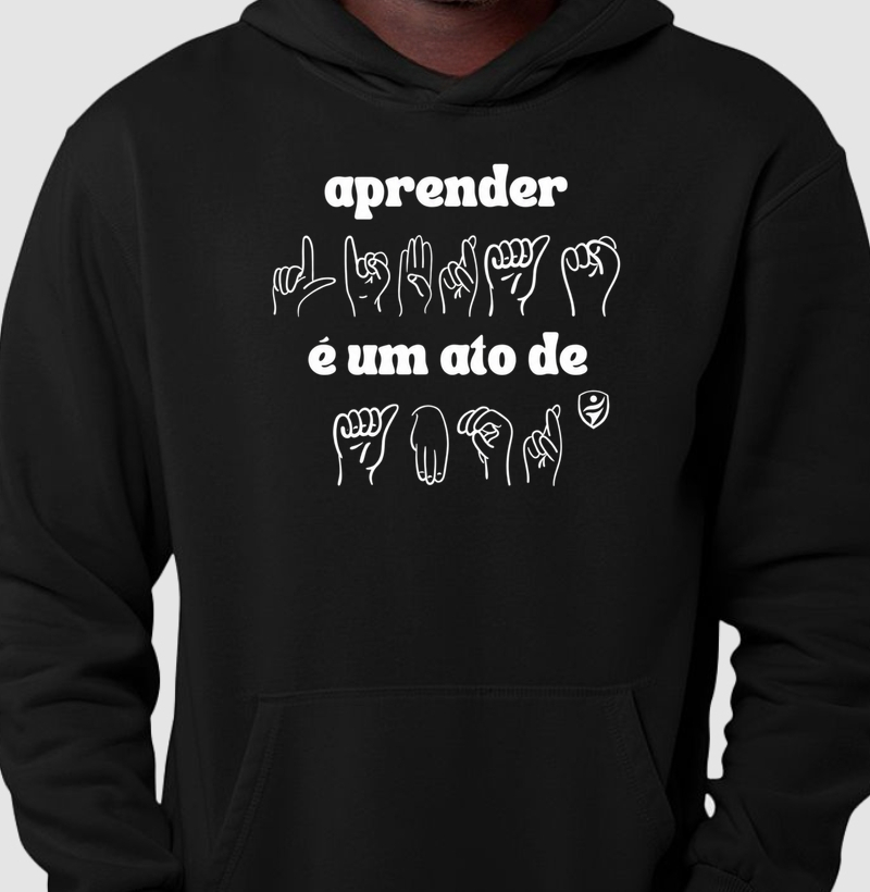 Aprender Libras - Hoodie Moletom