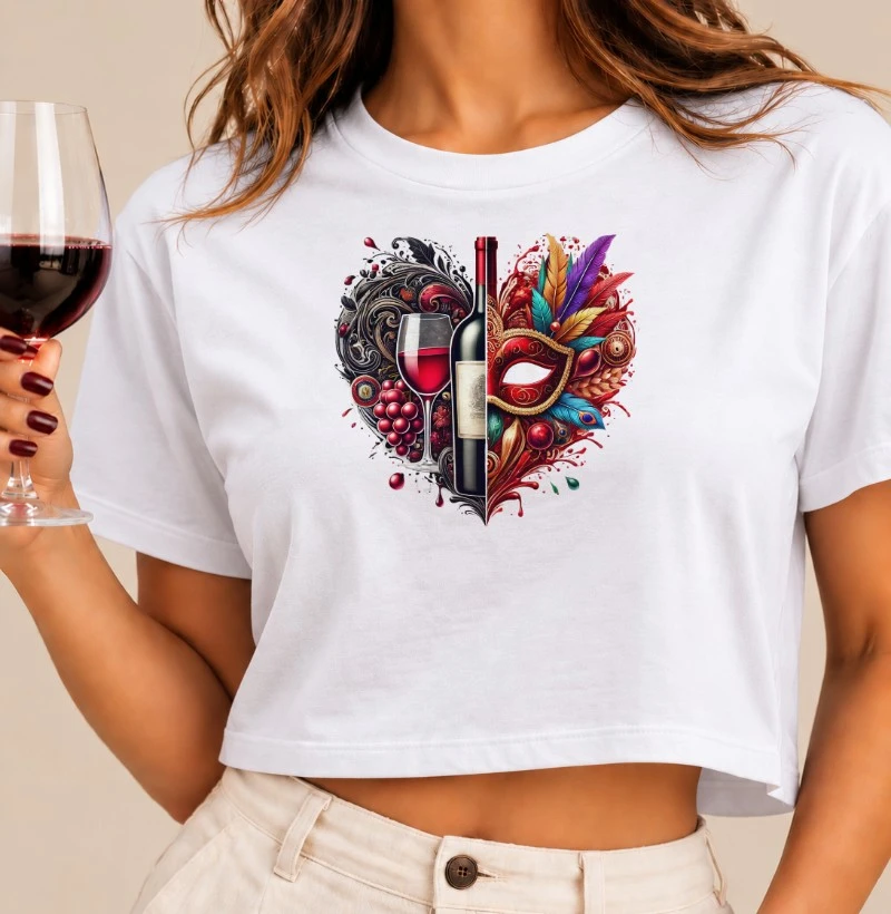Camiseta Coração de Carnaval