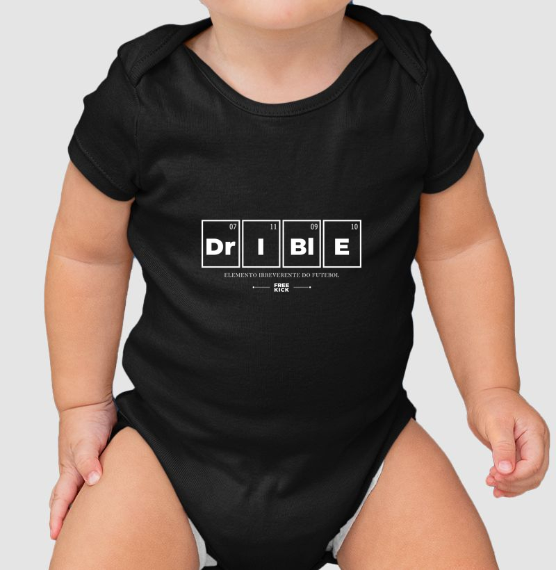 BODY INFANTIL FREE KICK DRIBLE LOGO BRANCO