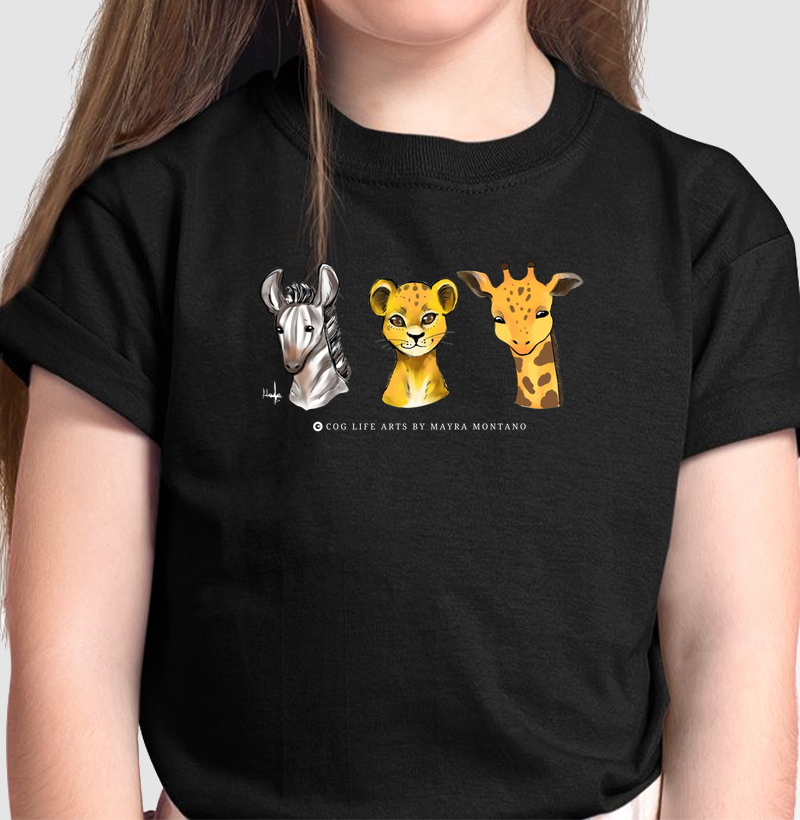 Camiseta Infantil Trio Animal by Mayra Montano
