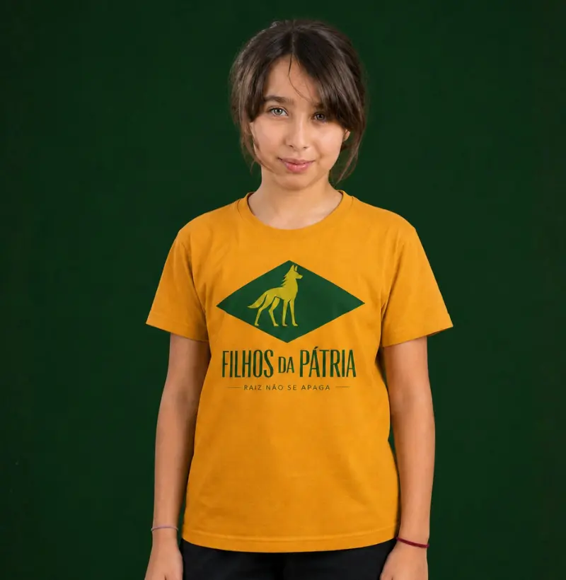 Camiseta Fundadora Filhos da Patria KIDS Amarela