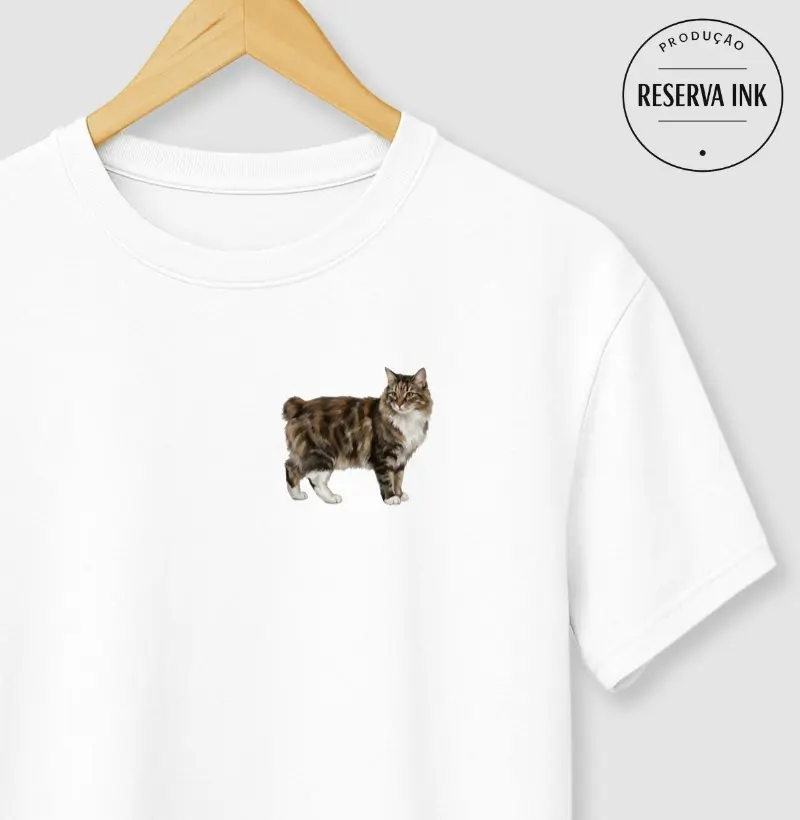 Gato Cymric Minimalista