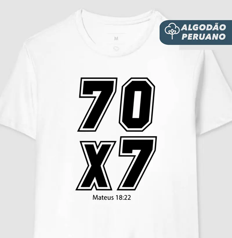 Camiseta Masc. Algodão Peruano 70x7  - Camiseta Algodão Peruano