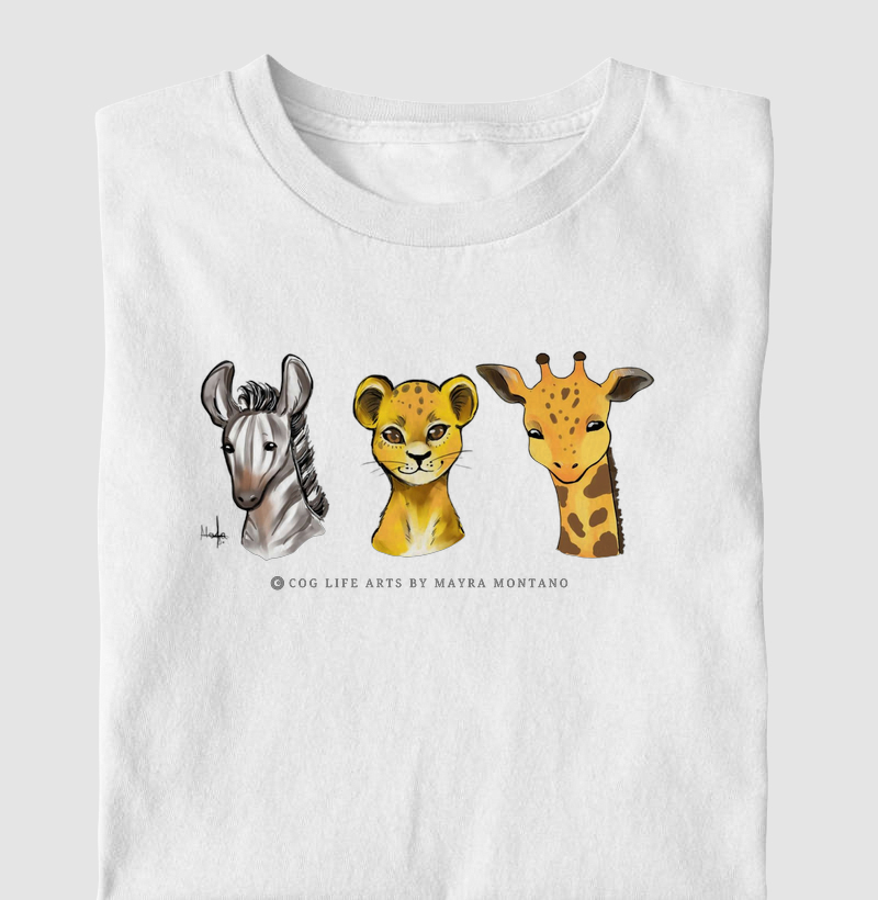 Camiseta infantil Trio Animal by Mayra Montano