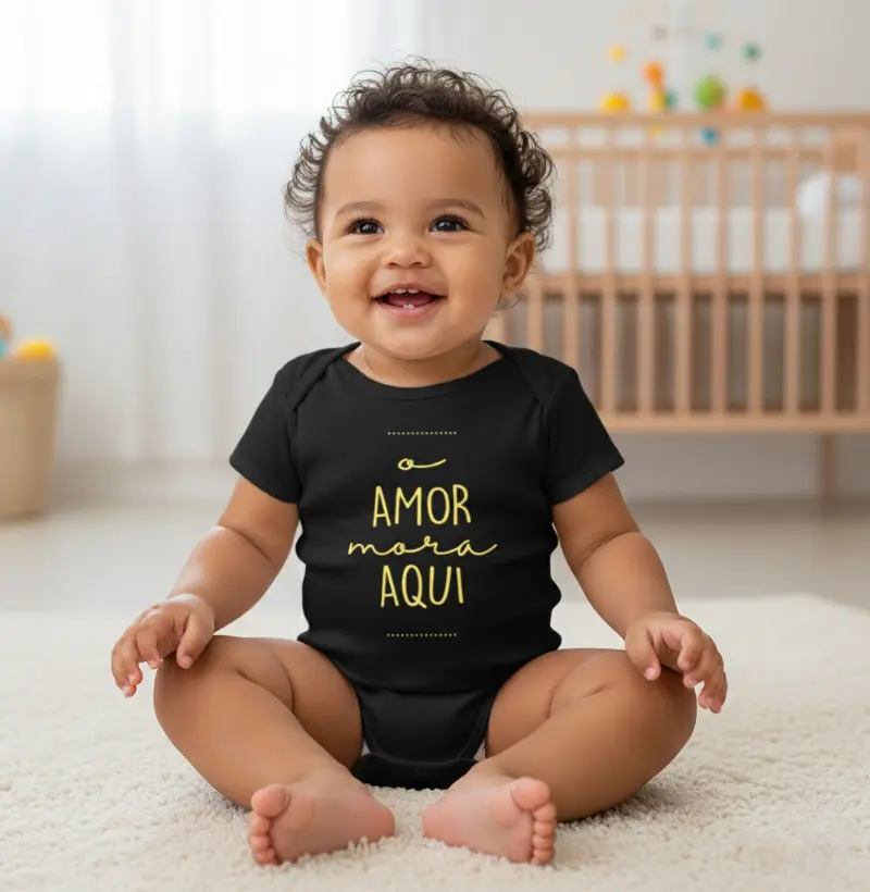 Body Bebê O Amor Mora Aqui