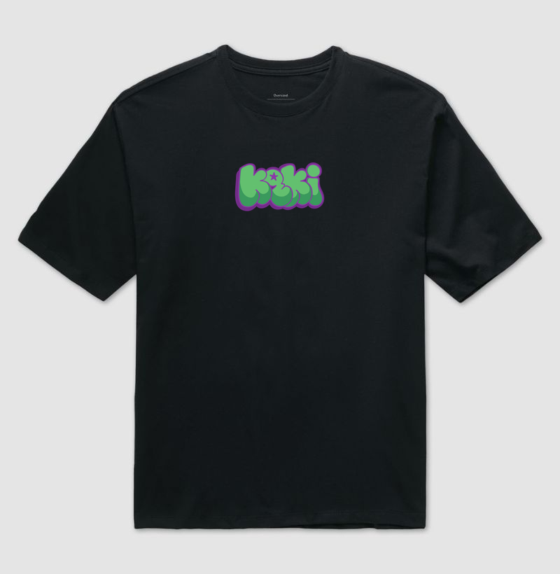 Camiseta Oversized Kaki Graffiti