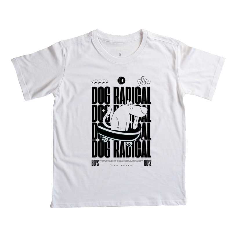 Camiseta Infantil Dog Pulse Radical White - Dog On Fire