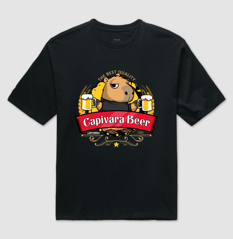 Camiseta Capivara Beer - Camiseta Oversized