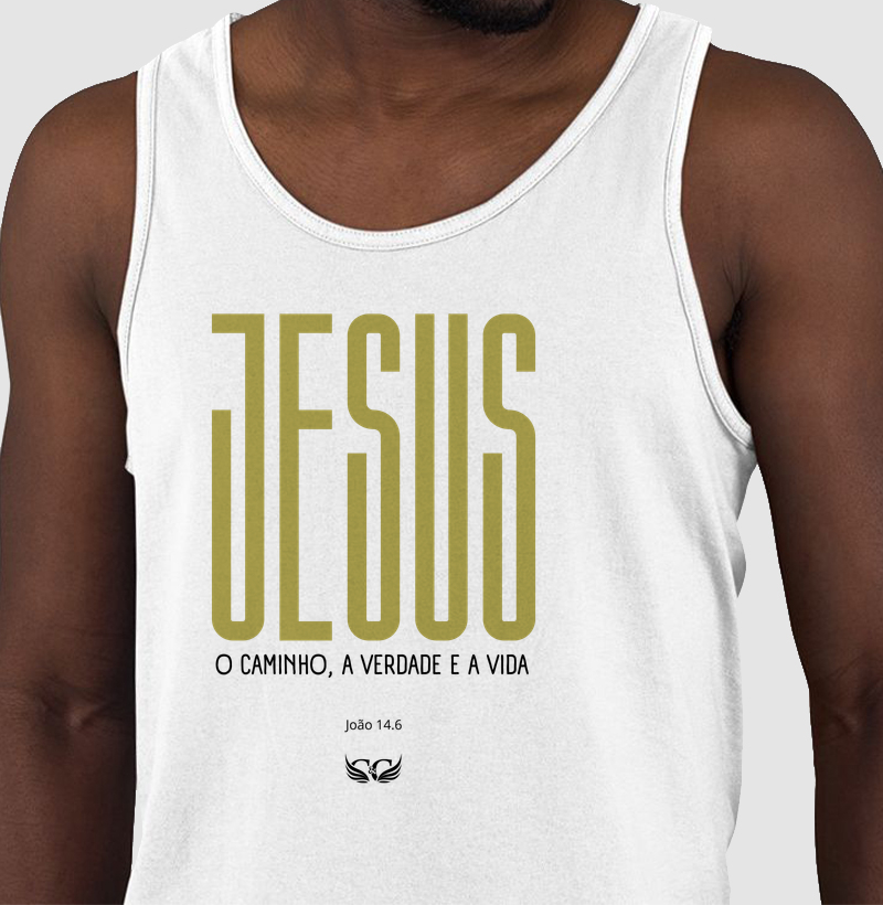 Camiseta Regata Jesus o Caminho a Verdade e a Vida