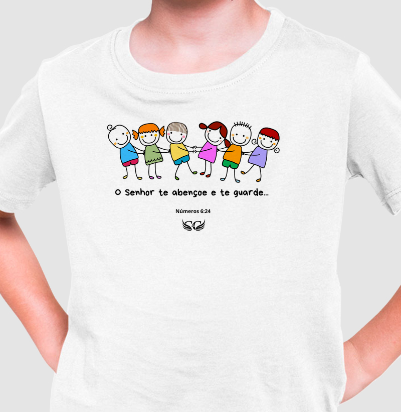 Camiseta Infantil O Senhor te abençoe e te guarde