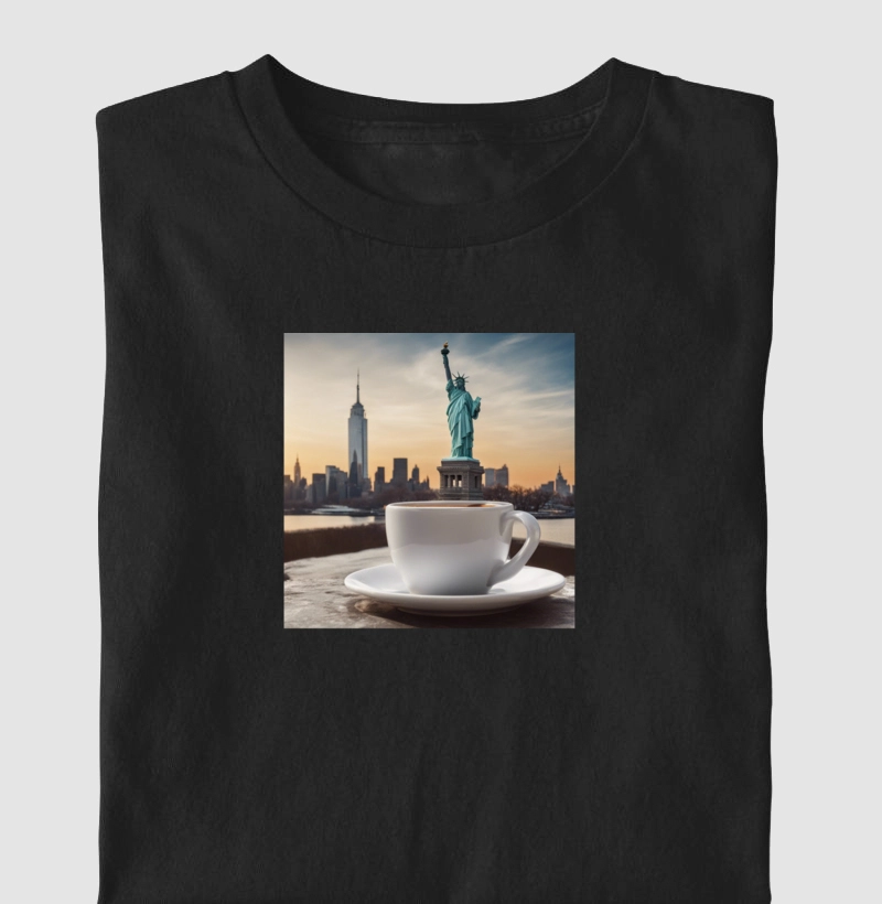 Camiseta Nova York Algodão Nacional