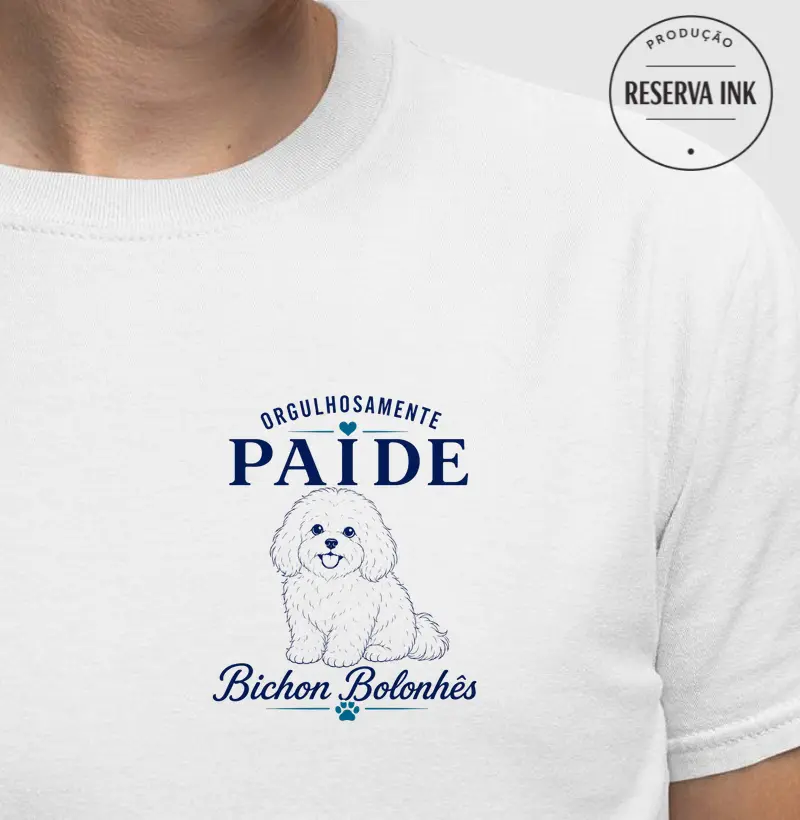Orgulhosamente Pai de Bichon Bolonhês