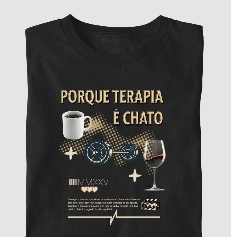 Porque terapia é chato - café + treino + vinho