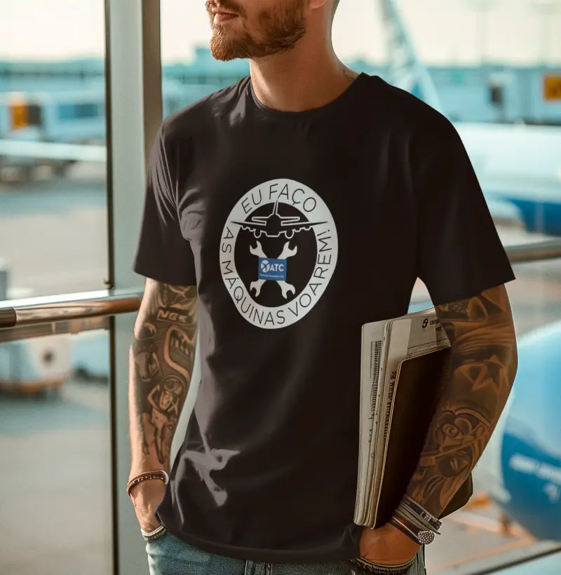  Camiseta "Eu faço as máquinas voarem!" - Linha Mecânico ATC