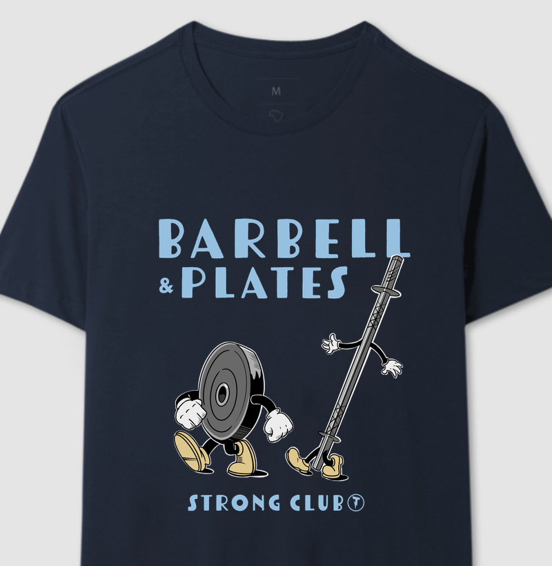 Camiseta Barbell & Plates Strong Club