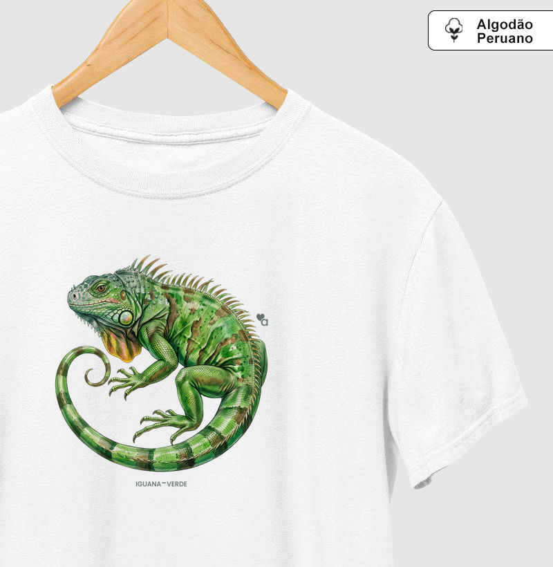 Répteis - Iguana Verde - Algodão Peruano