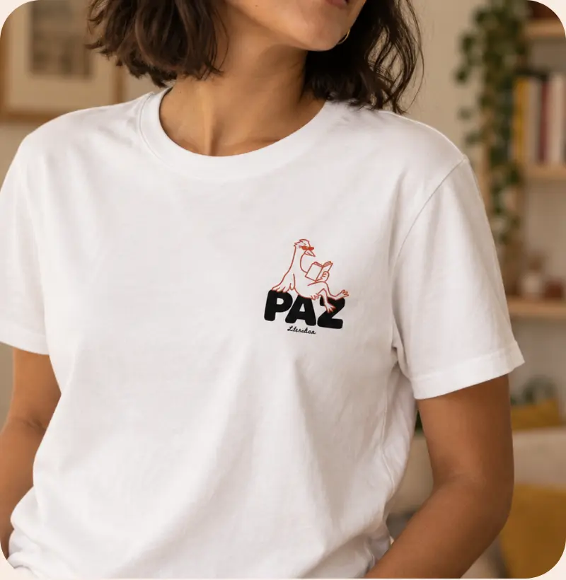 Camiseta Paz — Pato Leitor