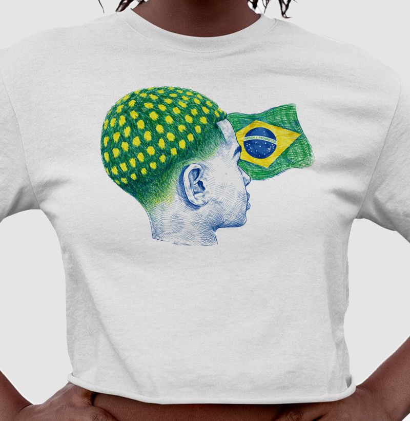 Reflexo de cria verde e amarelo