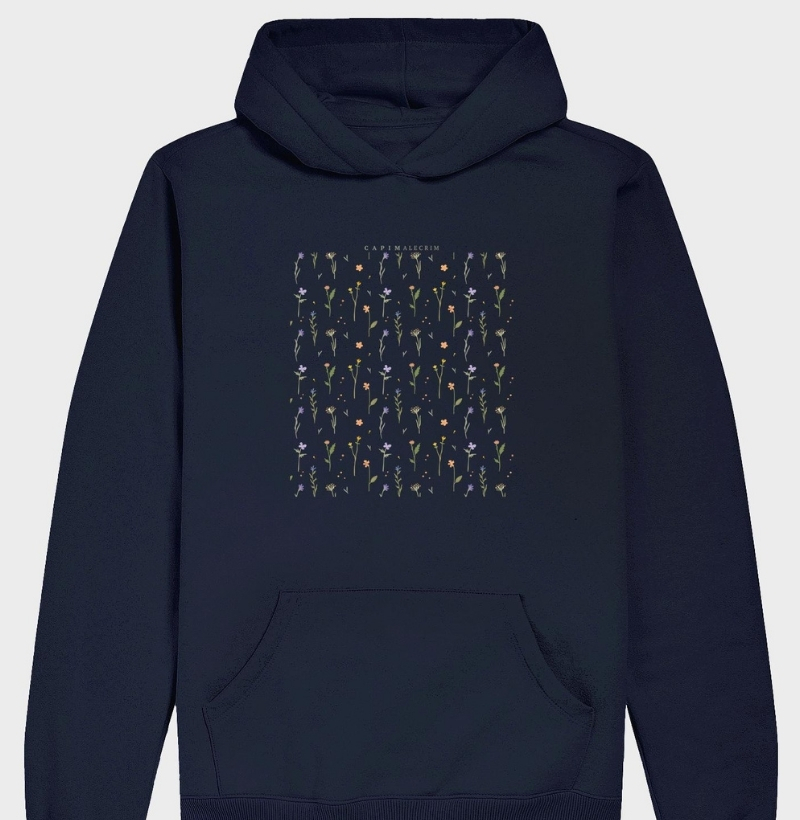 Moletom Hoodie - Pattern Flores Coloridas