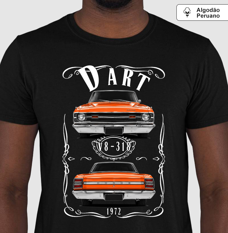 Camiseta em algodão peruano Dart vintage