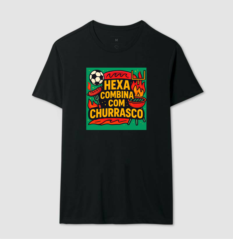 camiseta hexa combina com churrasco