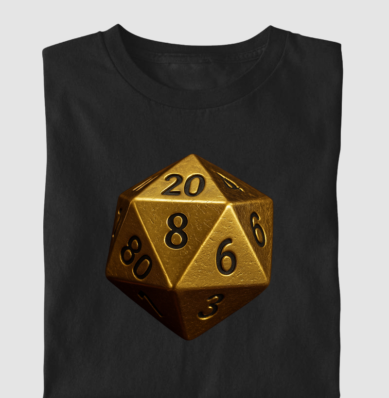 Icosaedro D20 Ouro Imperial