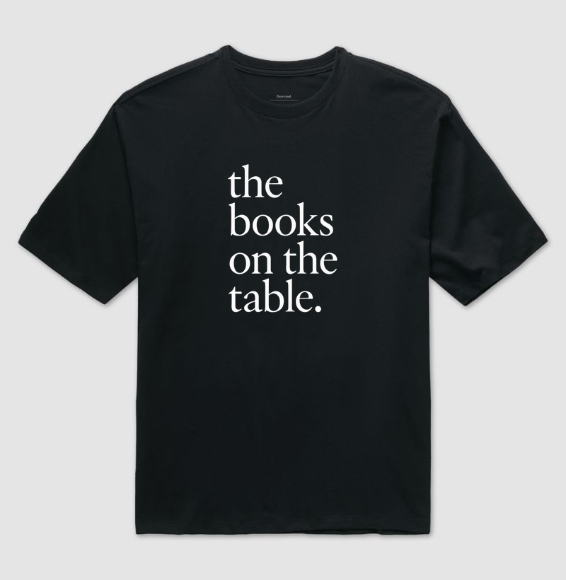 The books on the table.