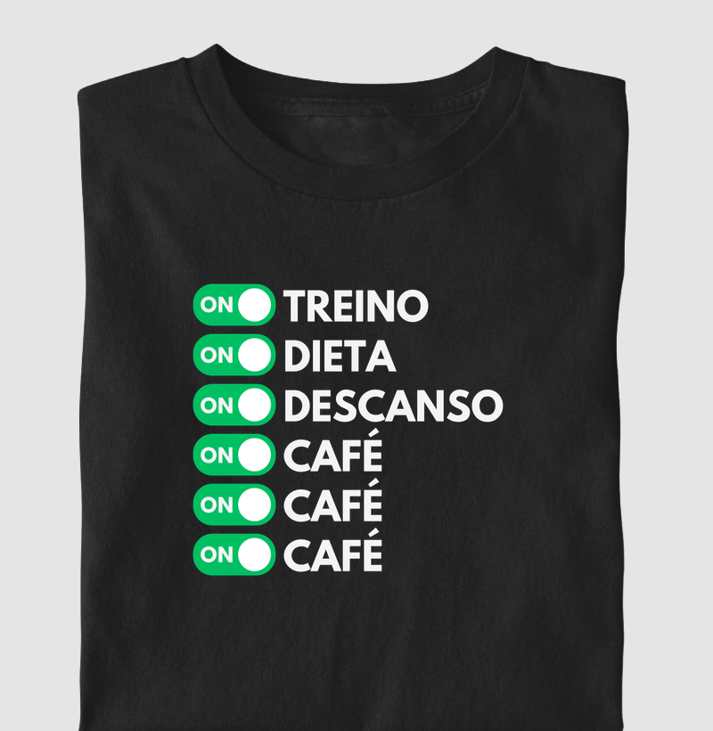 Treino Dieta Descanso Café