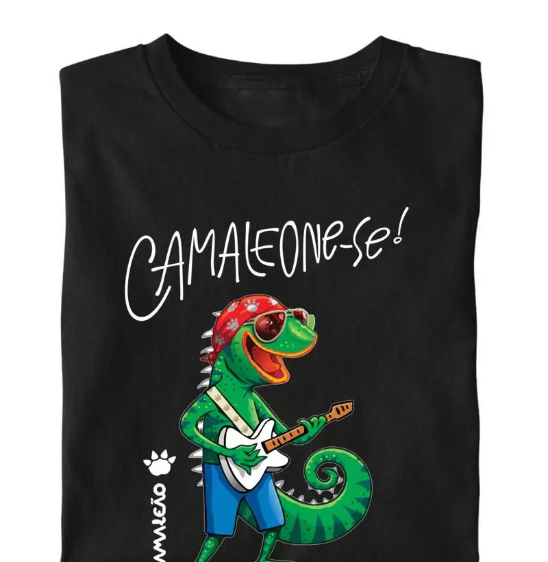 Camiseta Masculina Camaleão - Camaleone-se Guitarra