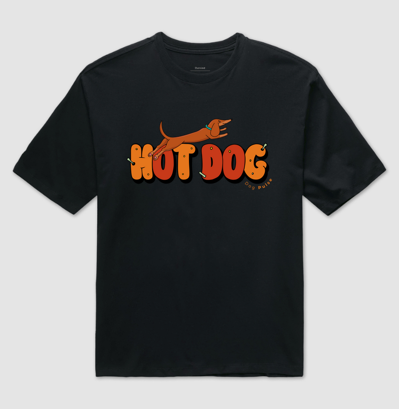 Camiseta Oversized Dog Pulse Hot Dog - Explosão de Sabor