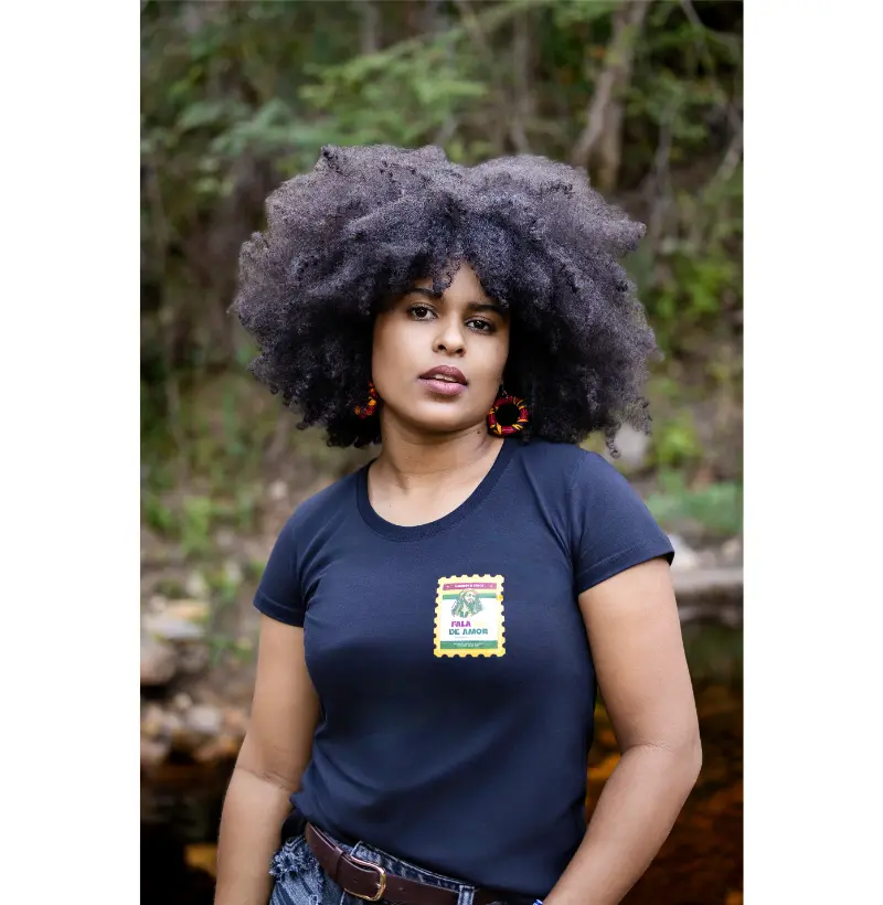 Camiseta Selo Fala só de amor. Coleção Reggae.  Masculino e feminino. Algodão Peruano.