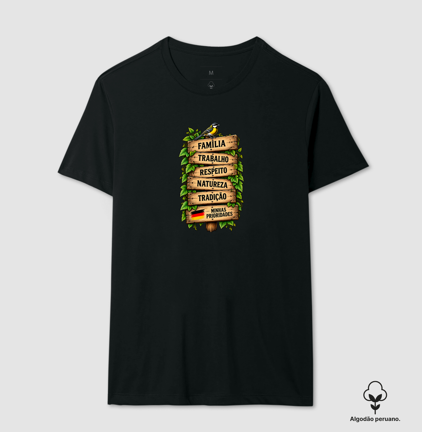 Minhas prioridades - Camiseta Algodão Peruano