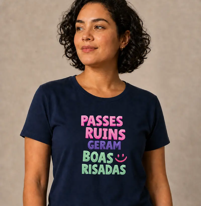 feminina de futebol estampa "boas risadas" joga bonita
