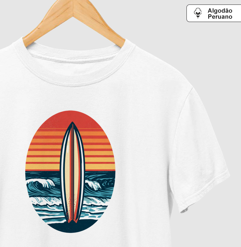 Camiseta Peruana Prancha Sunset — Algodão Premium | Posto80
